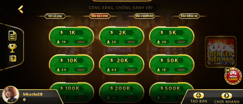 Game bài Tiến lên miền Nam Sin88 rất quen thuộc 